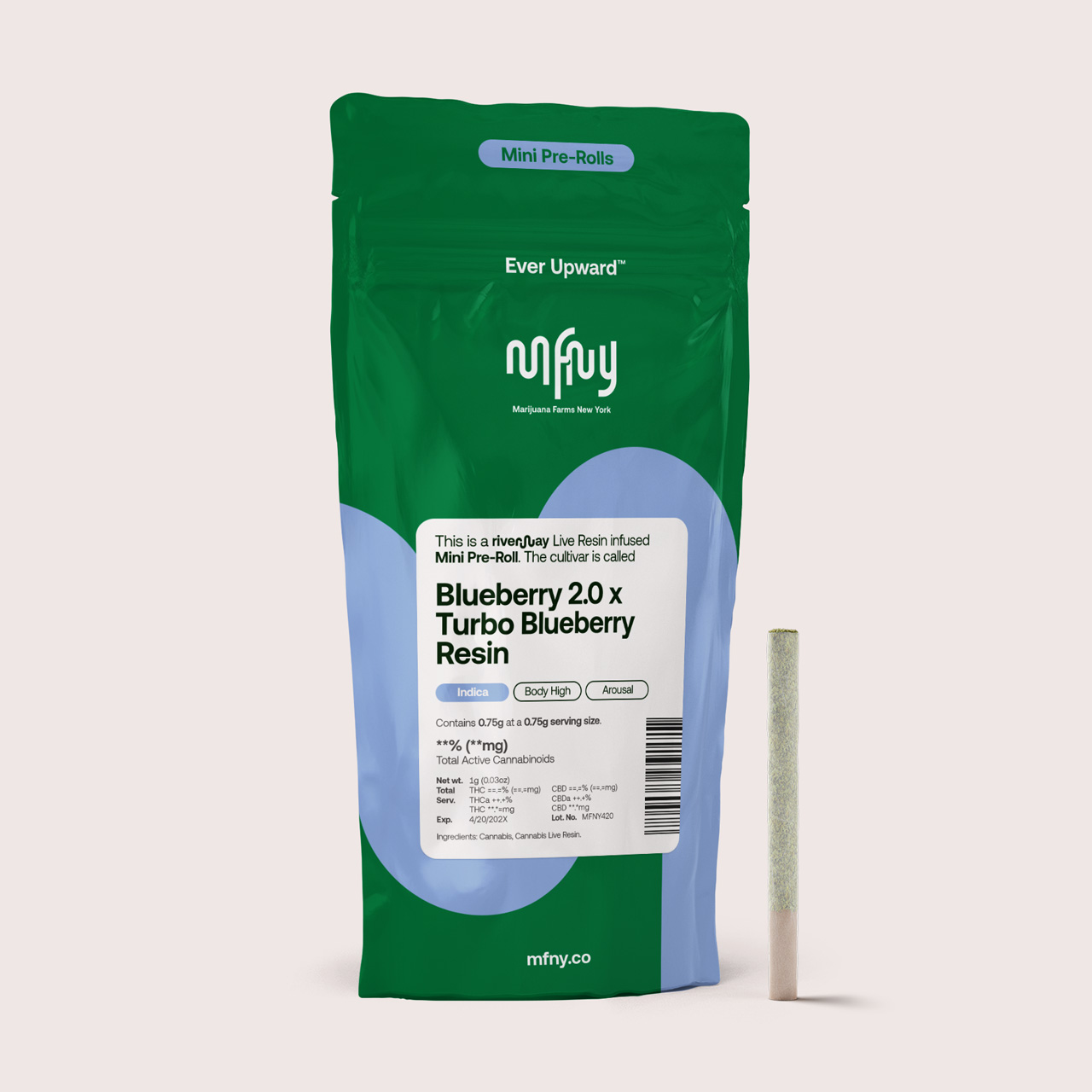 Photograph of product: Blueberry 2.0 x Turbo Blueberry Resin | Pre-Roll | .75g