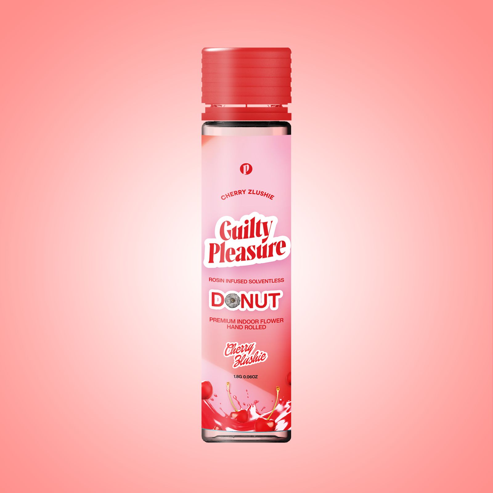Photograph of product: Guilty Pleasure | Cherry Zlushie | 1.8G Rosin Infused Solventless Preroll