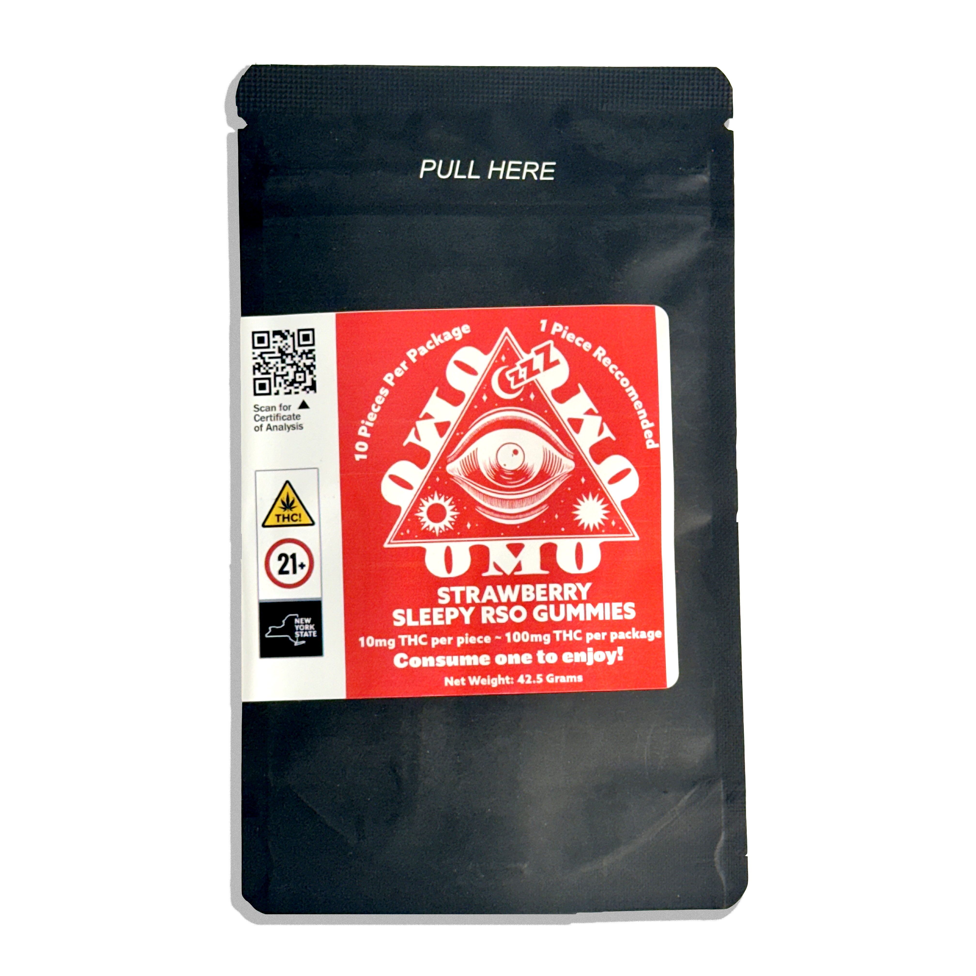 Photograph of product: OMO | Strawberry Sleepy RSO Gummy | 100mg