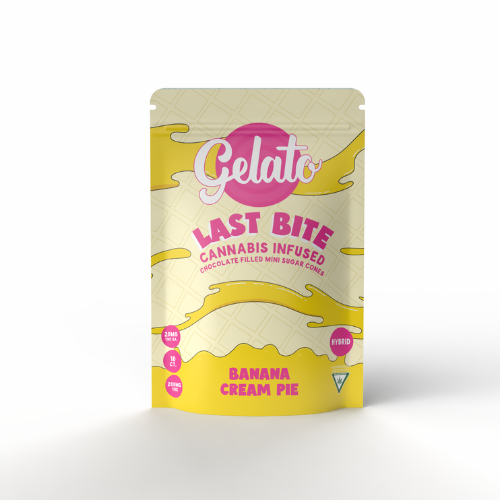 Photograph of product: Gelato - Last Bites Banana Cream Pie 200mg Cone