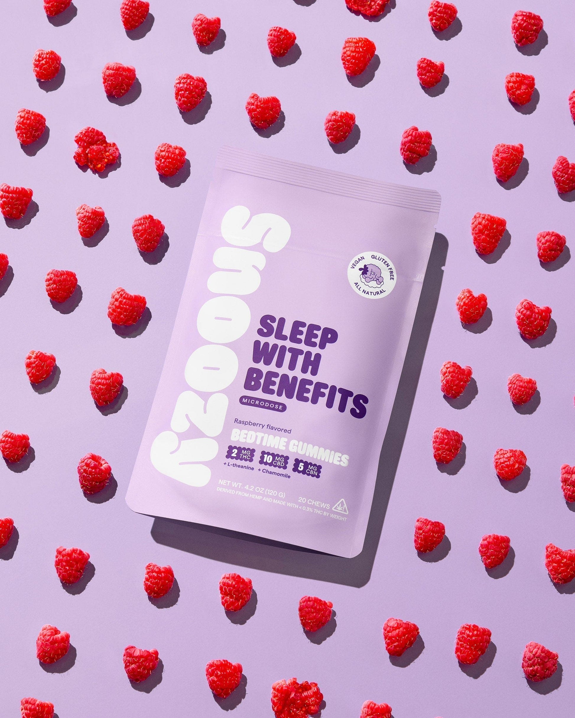 Photograph of product: 331 Snoozy Sleep Gummies + CBN - Raspberry