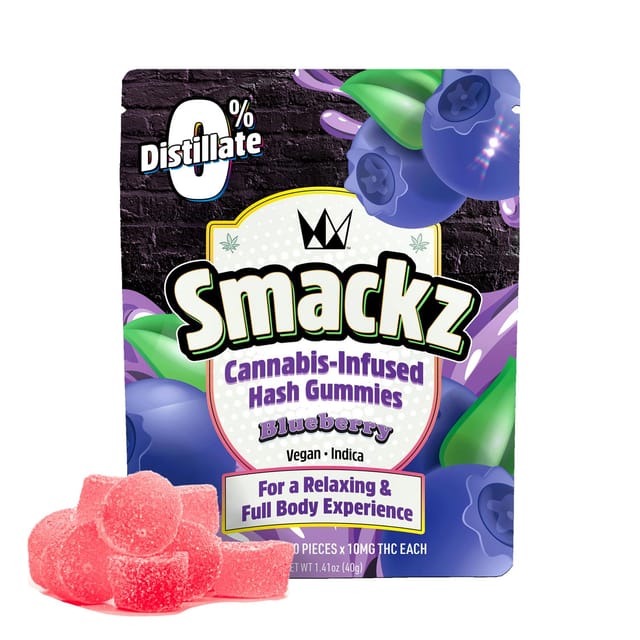 Photograph of product: 100MG Blueberry Solventless Hash Gummies - 