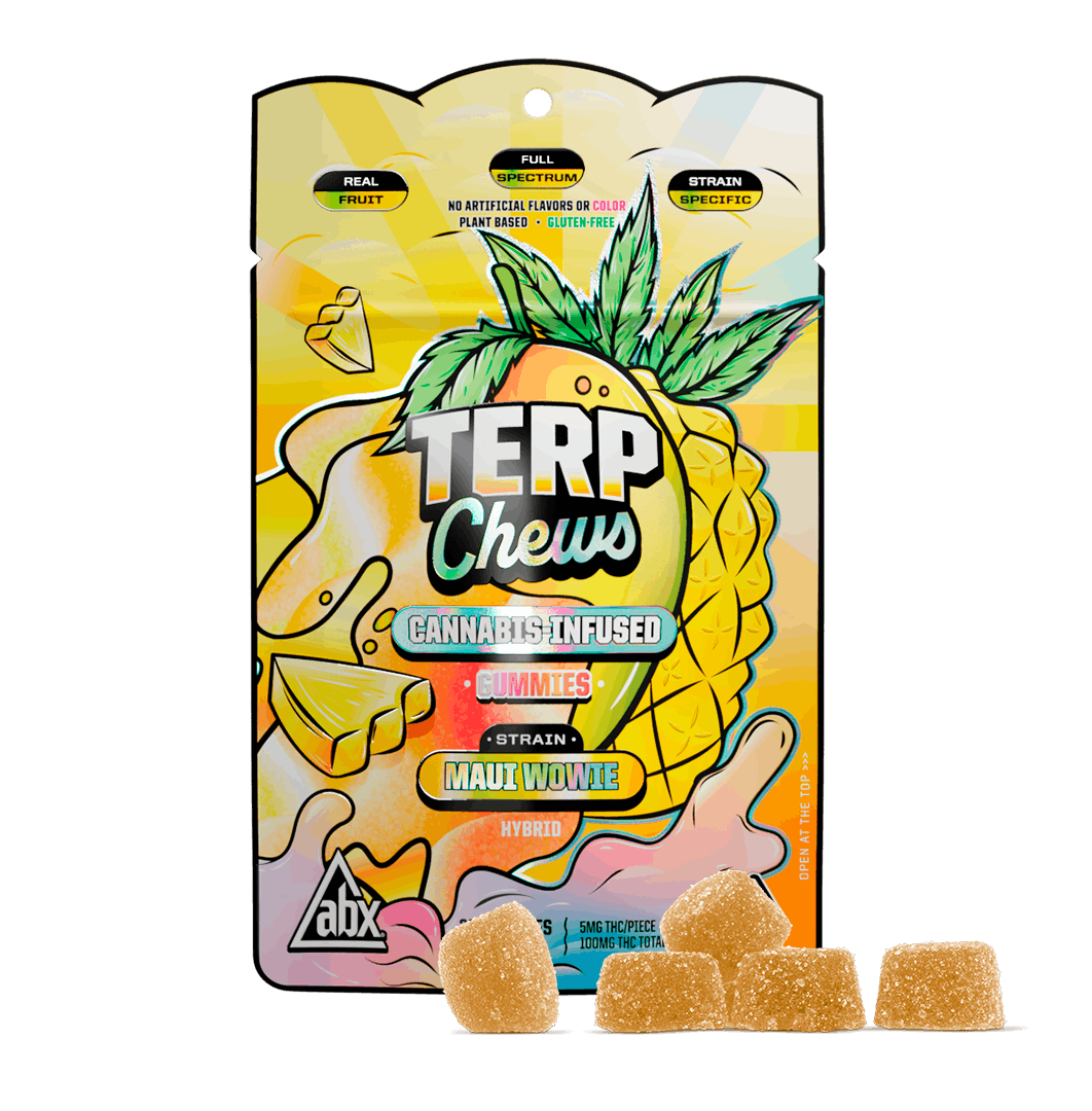 Photograph of product: ABX, 100mg Terp Chews (S), Maui Wowie