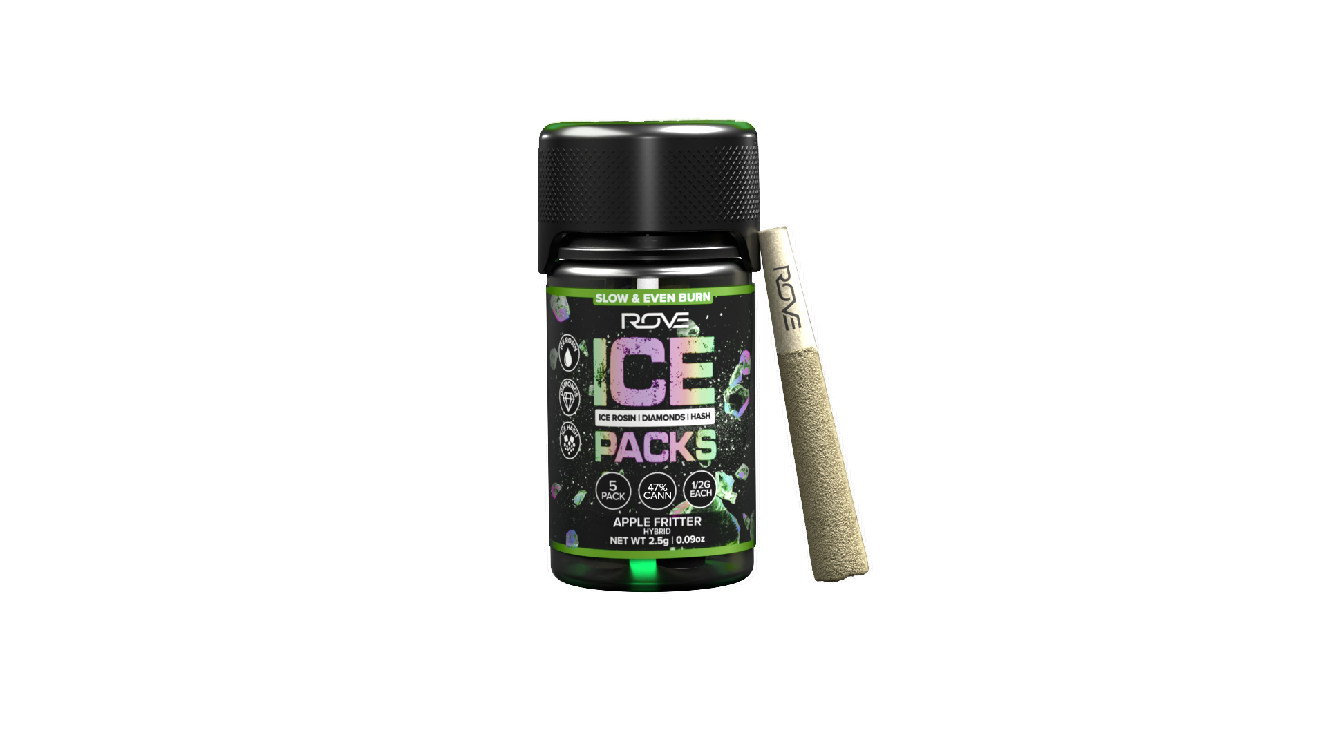 Photograph of Product: Apple Fritter - Infused Ice Packs (Rosin, Hash, and Diamonds) 5x 0.5g