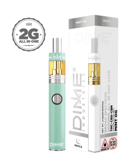 Photograph of product: Mint OG (I) (Sleep)  - Balanced Line - 2g Disposable - DIME