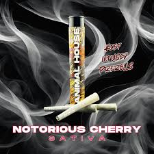 Photograph of product: Animal House | Notorious Cherry | 3pk 0.5G Kief Infused Pre-Roll