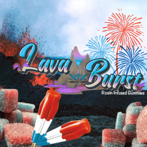 Photograph of product: Rocket Bomb Pop| Lava Burst Gummies  | 100mg