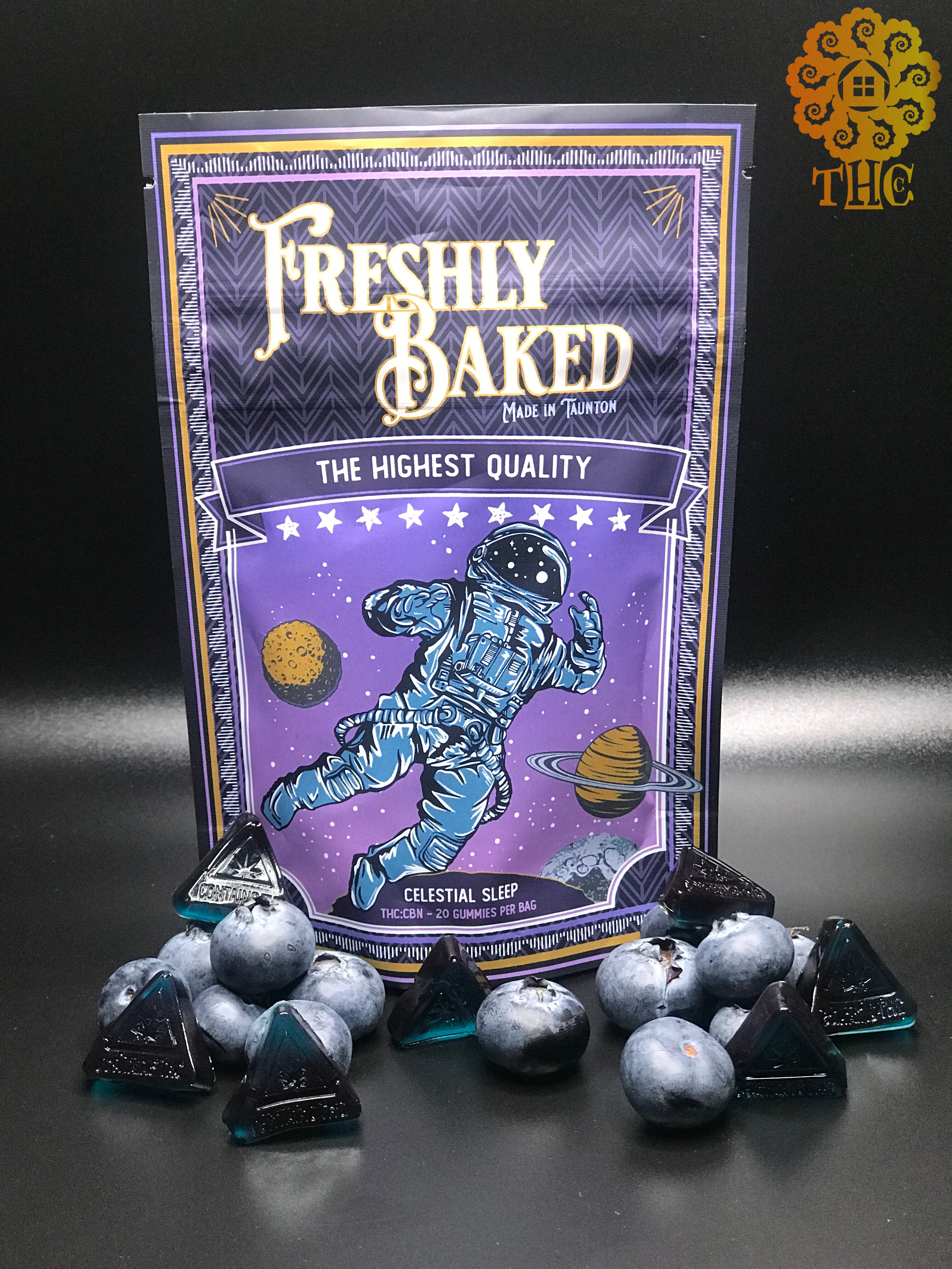 Photograph of product: Freshly Baked | Blueberry Celestial CBN Sleep Gummies | 20 Pack