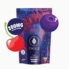 Photograph of product: AU Choice: Chronic Cherry Berry Gummies 200mg