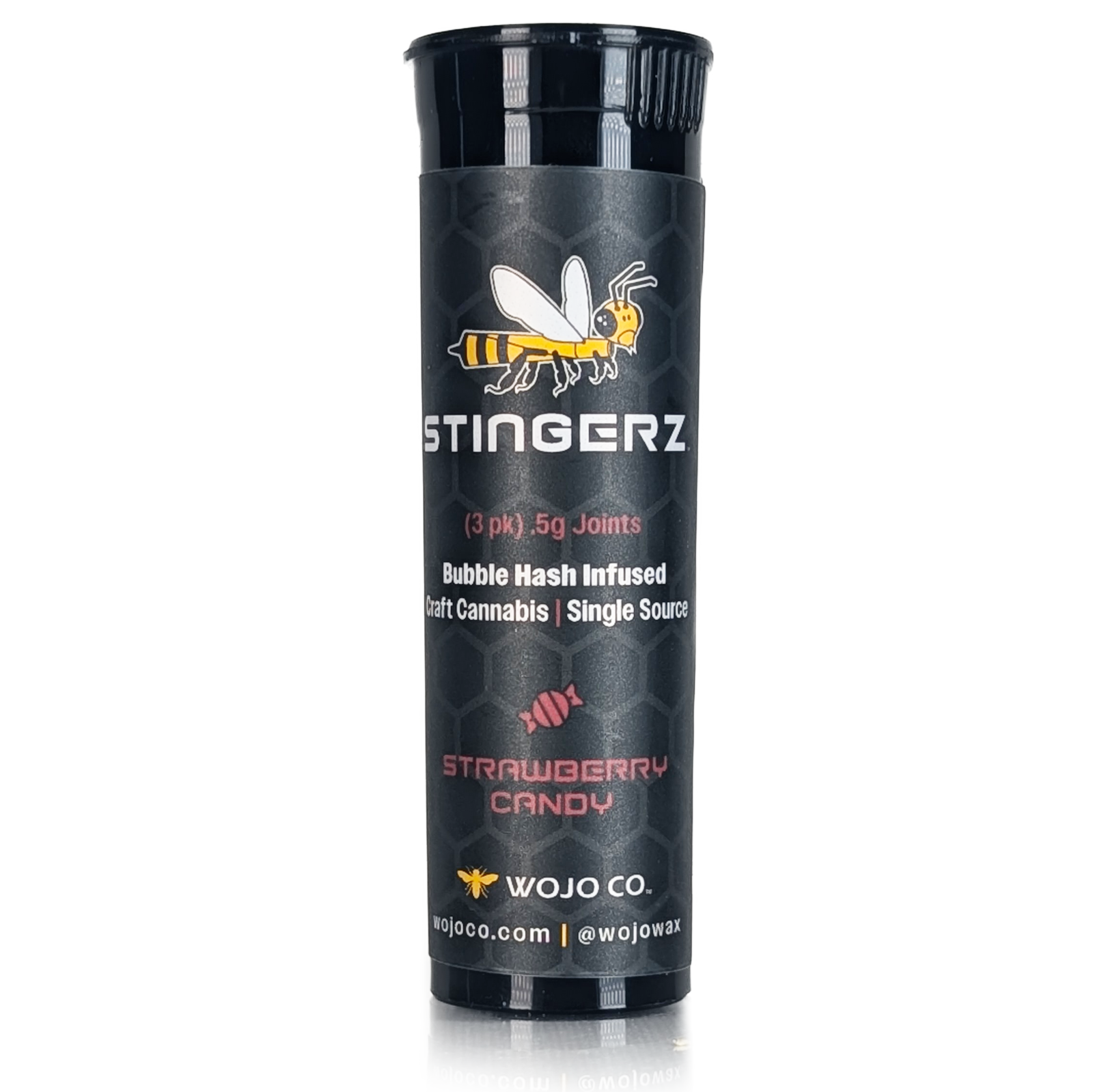 Photograph of product: STRAWBERRY CANDY - STINGERZ - (3X.5G) BUBBLE au chocolat INFUSED PRE-ROLLS