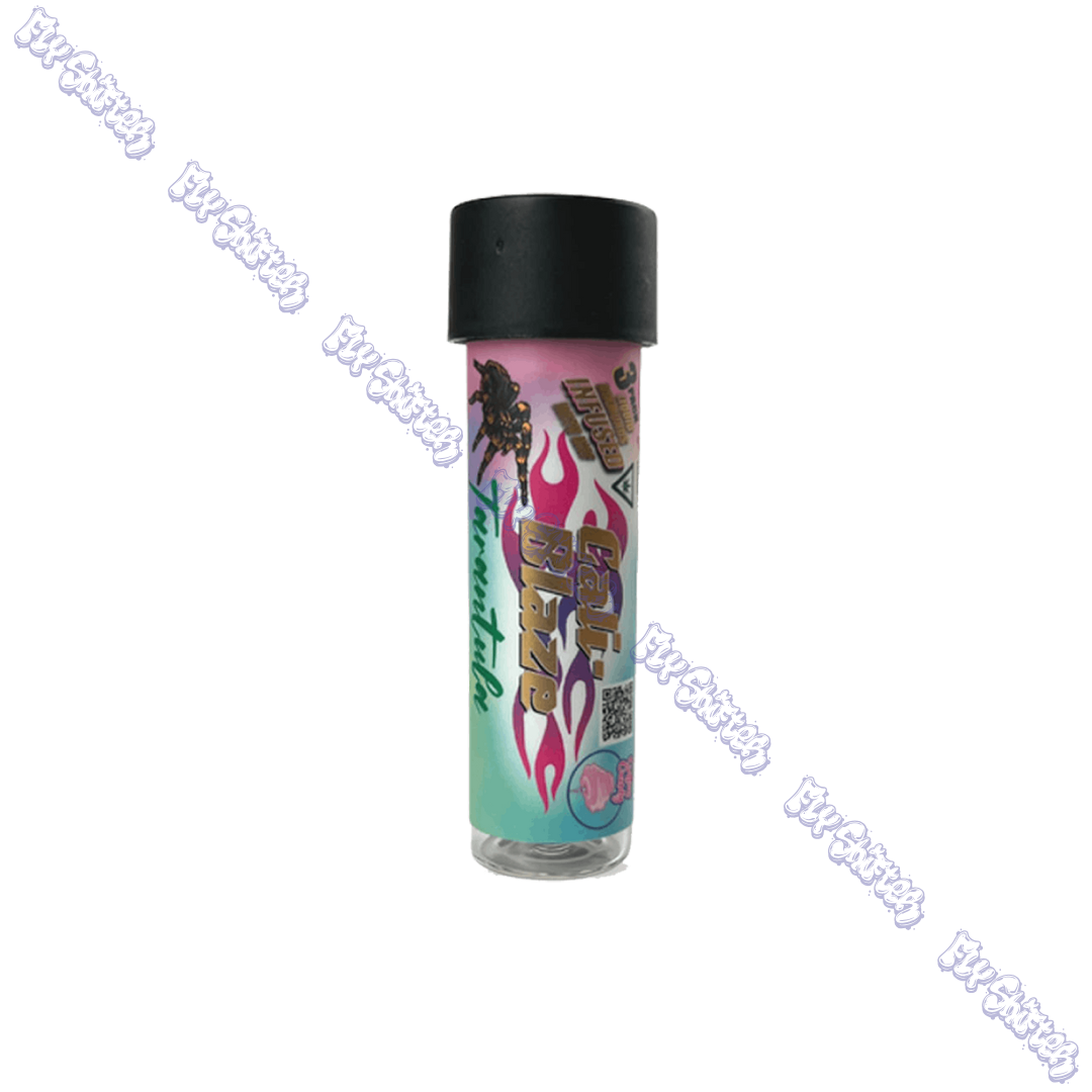 Photograph of product: Cali-Blaze Banana Cream Pie Tarantula Infused Pre-Roll 1g 3 Pack