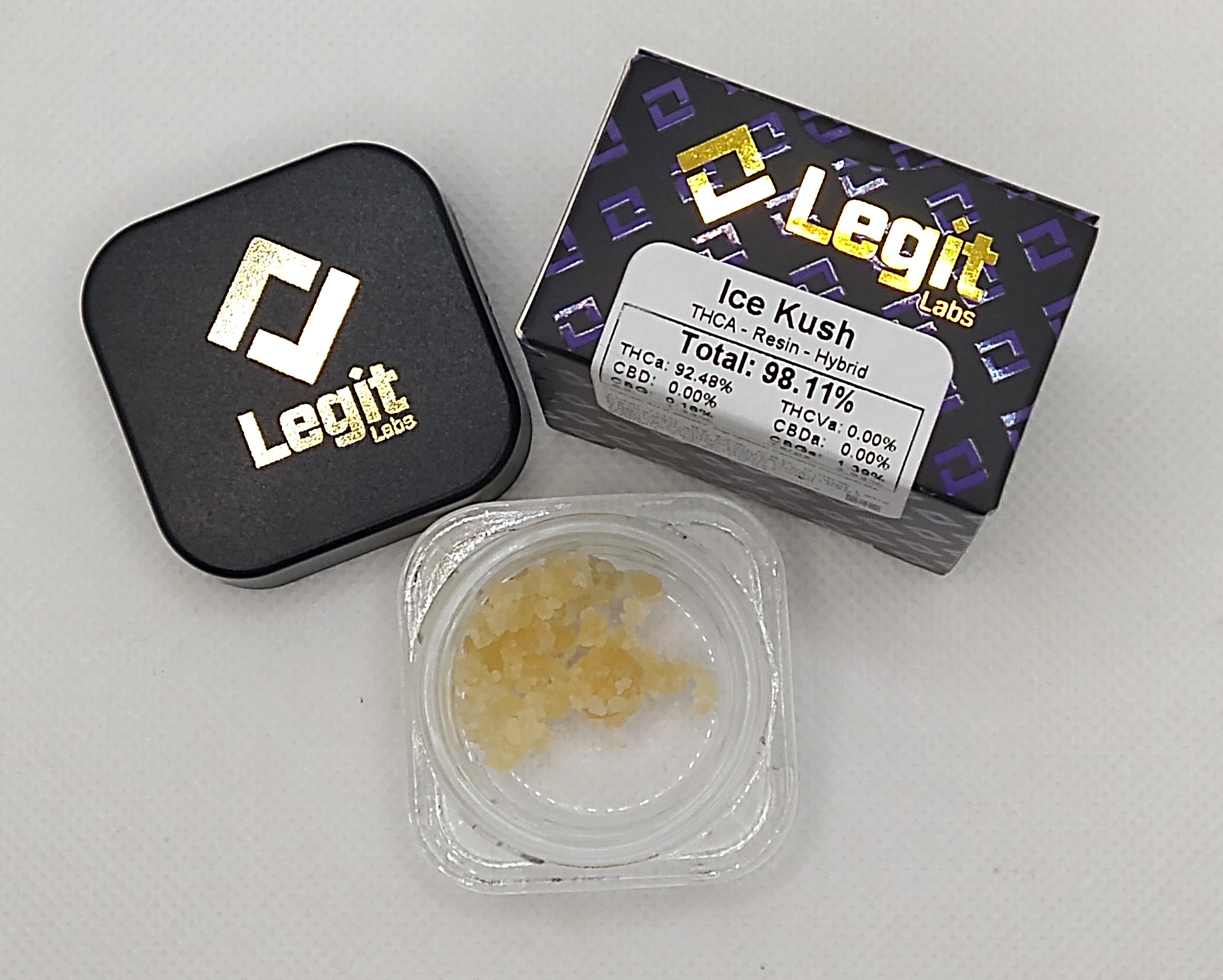 Photograph of product: Legit Labs | Ice Kush | TH-ouiA Concentrate Hybrid