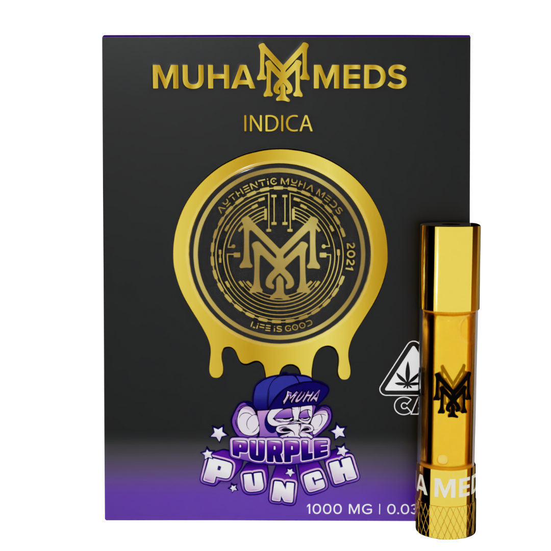 Photograph of product: MuhaMeds - 1g 510 Cart - Purple Punch