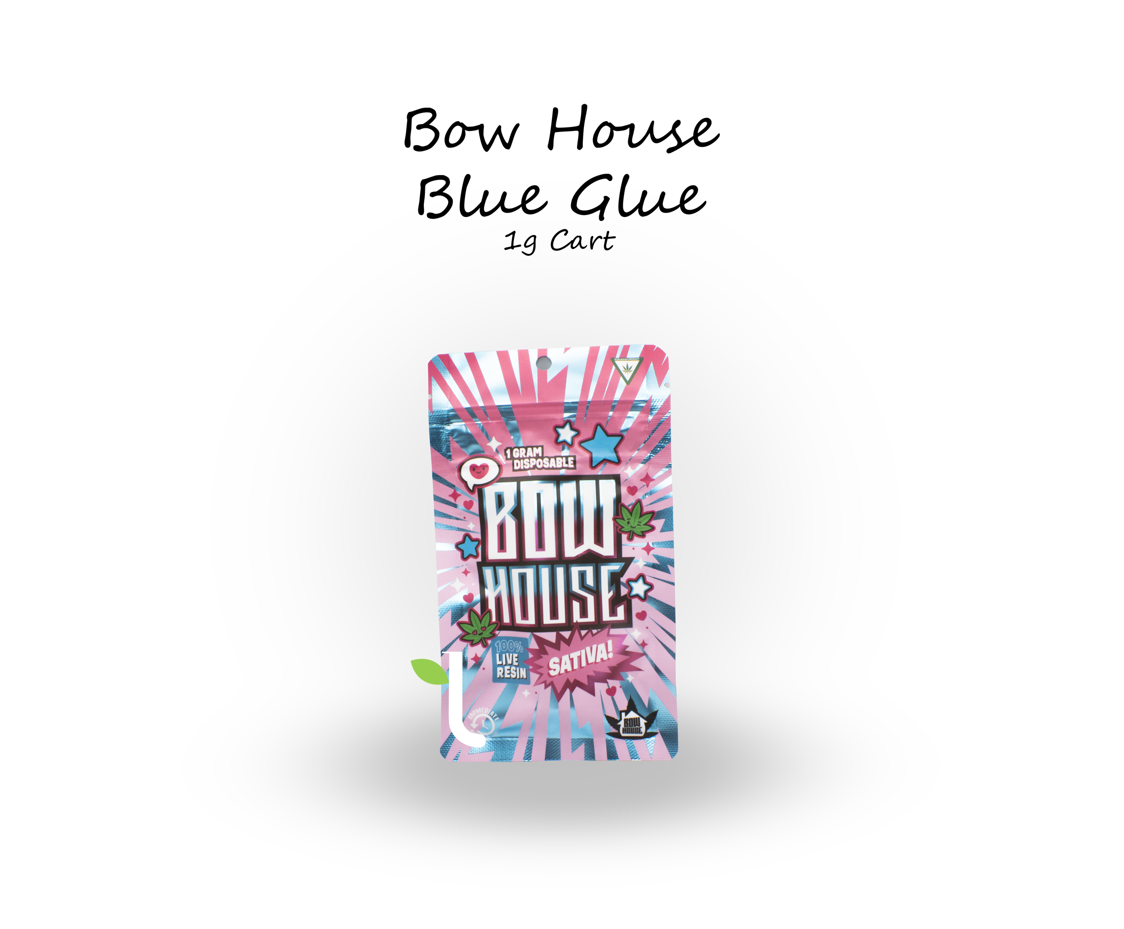 Photograph of product: Bow House | Blue Glue | Live Resin Disposable 1g