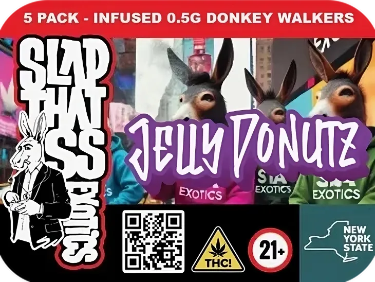 Photograph of product: STA Jelly Donutz 5pk 0.5g Infused Pre-Rolls