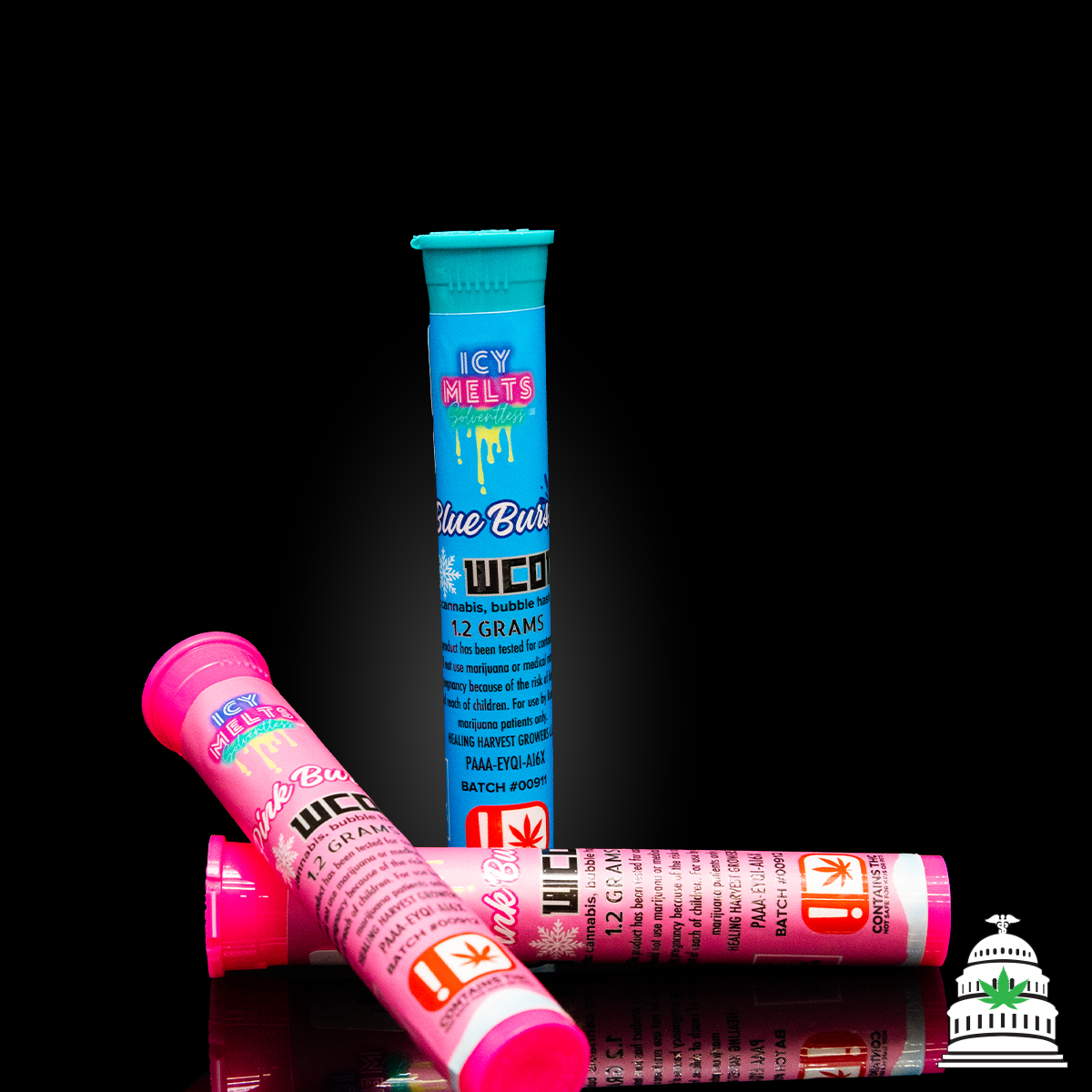 Photograph of Product: Blue Burst - Icey Melts Snow Cone Infused Pre-Roll