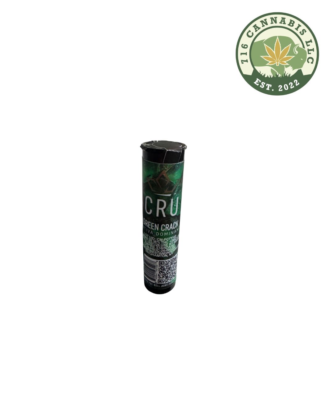 Photograph of product: CRU | Green Crack Infused Pre-roll