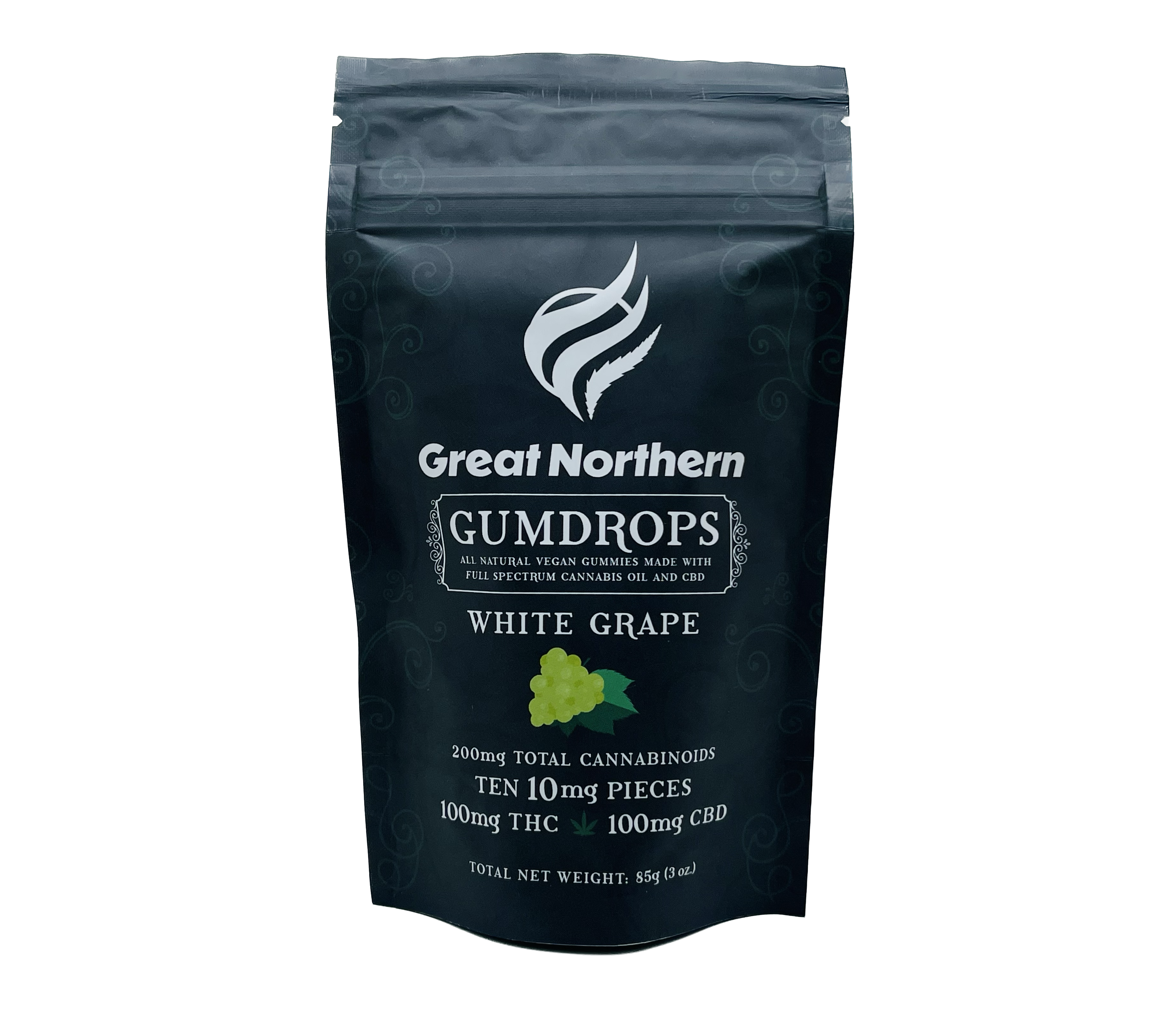 Photograph of product: 1:1 Vegan Gummy White Grape (I) 100mg