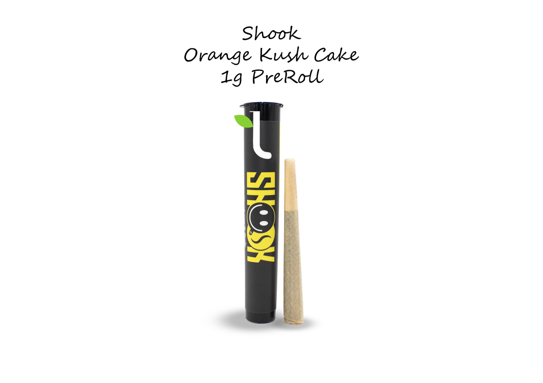 Photograph of product: Shook | Orange Kush Cake | 1G Pre-roll