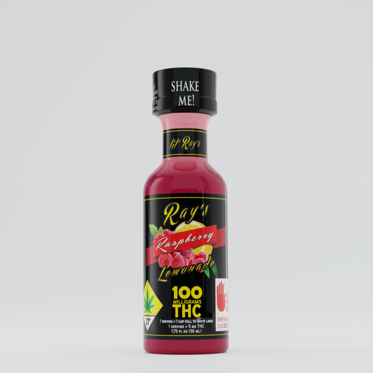 Photograph of product: Lil Rays Raspberry Lemonade Drink 100mg