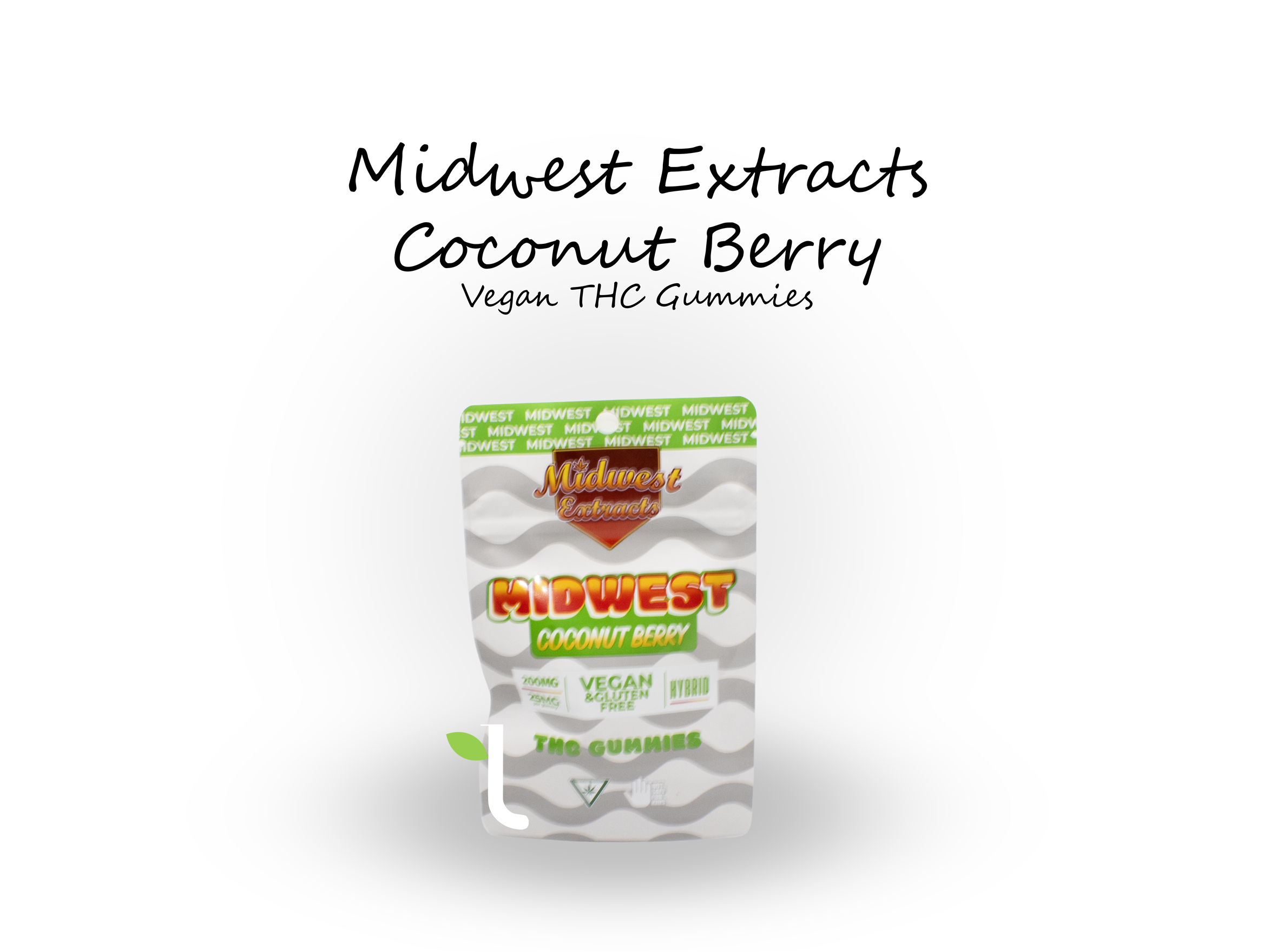Photograph of product: Midwest Extracts | Coconut Berry | 200mg Gummy 8pk