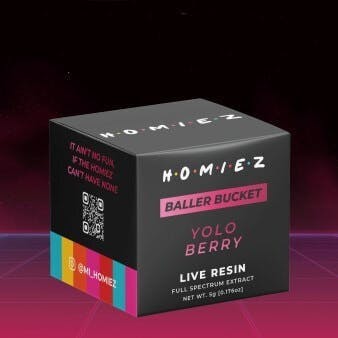 Photograph of product: HOMIEZ | YOLO BERRY - LIVE RESIN BALLER BUCKET | Oui'd