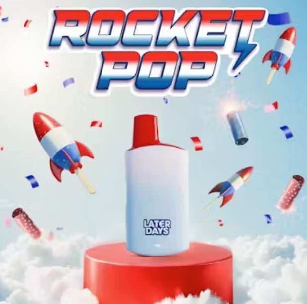 Photograph of product: Disposable Vape Cart - Rocket Pop - Later Days - REC