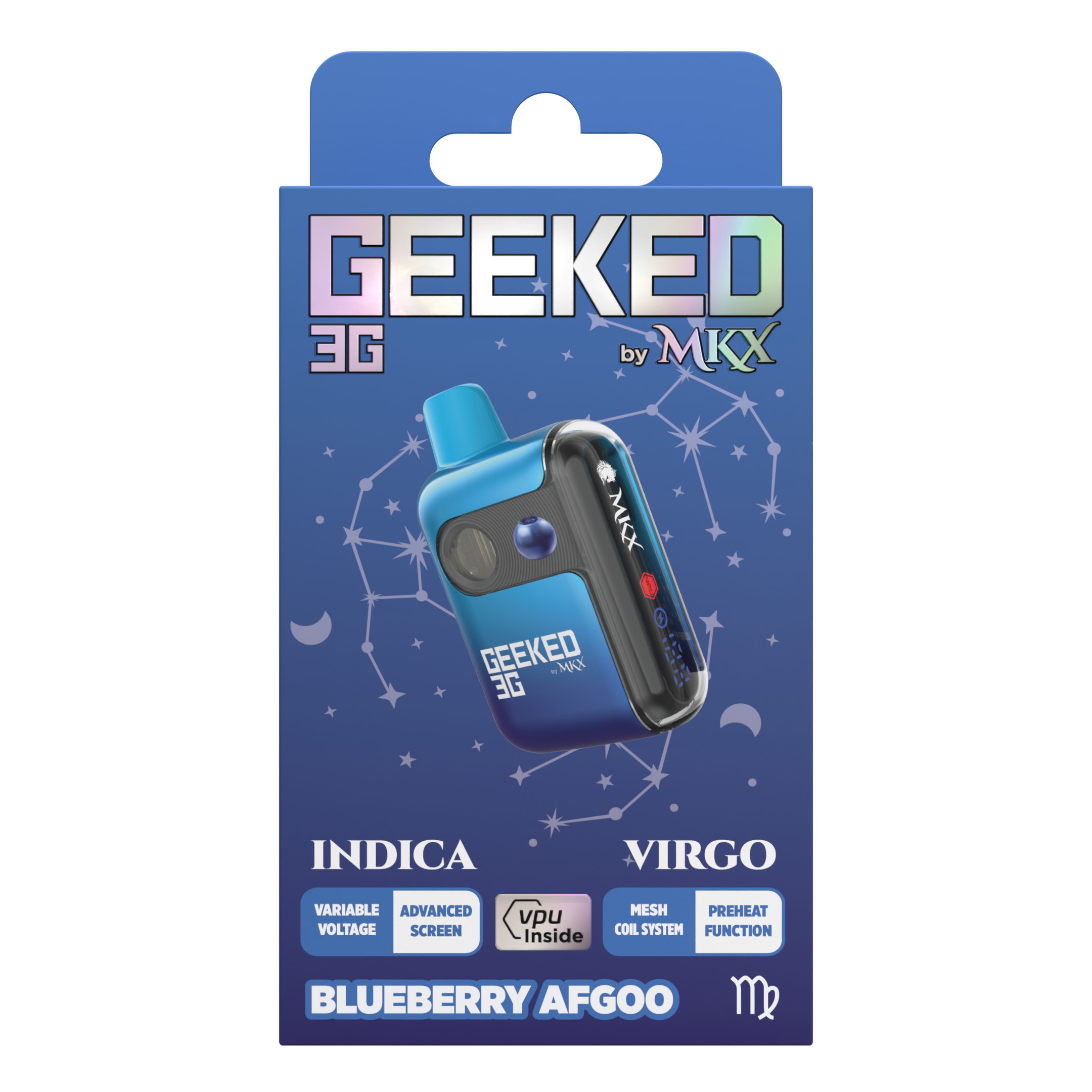 Photograph of Product: Geeked - Blueberry Afgoo Disposable 3g