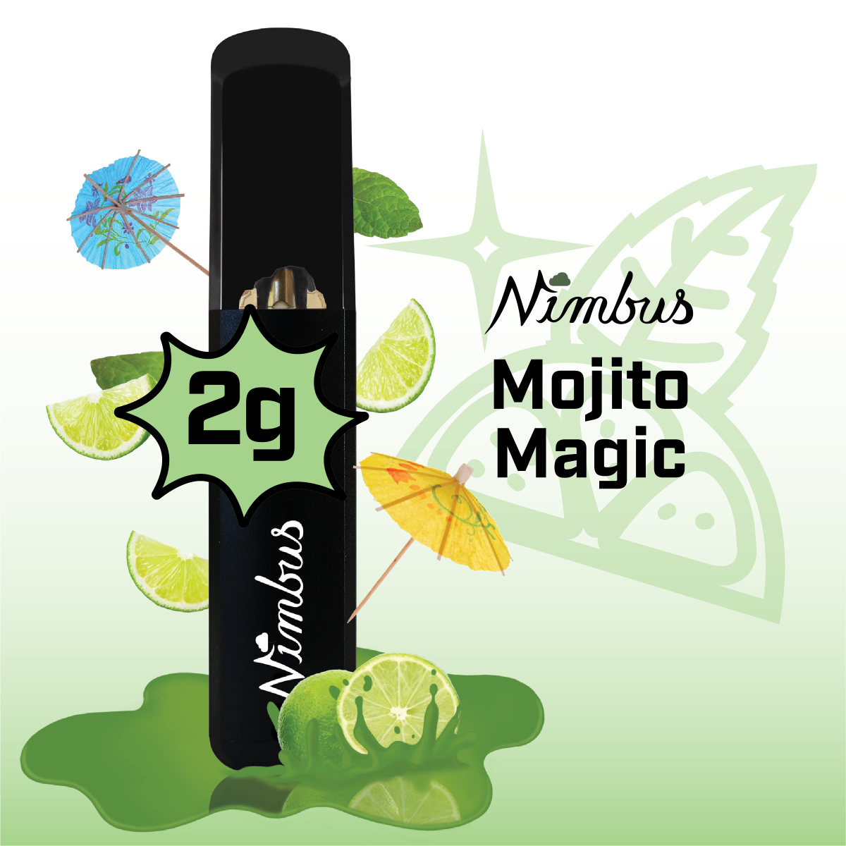 Photograph of product: MOJITO MAGIC | DISPOSABLE DISTILLATE VAPE - 2 G