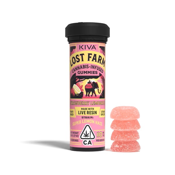 Photograph of product: Lost Farm Strawberry Lemonade x Super Lemon Haze Gummies