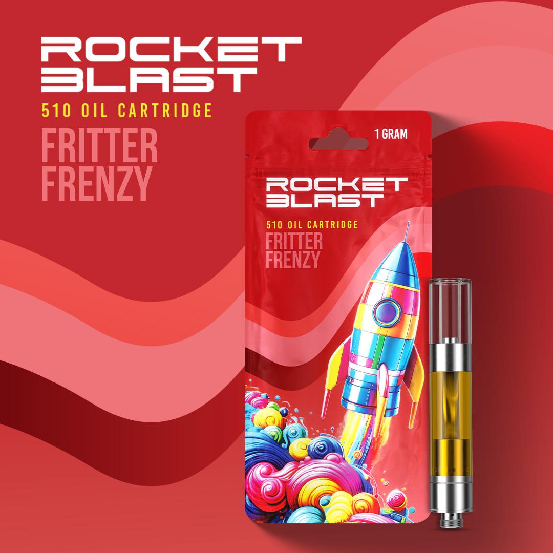 Photograph of product: Rocket Blast - 1g Cart - Fritter Frenzy