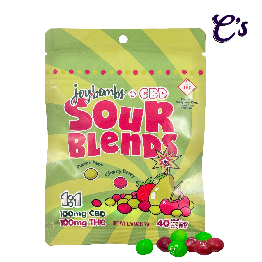 Photograph of product: Joyibles | Joybomb (CBD 1:1) Sour Blends 100mg