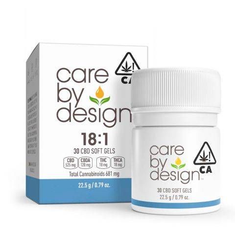 Photograph of product: [Care by Design] CBD Soft Gels - 18:1 - 30ct - 