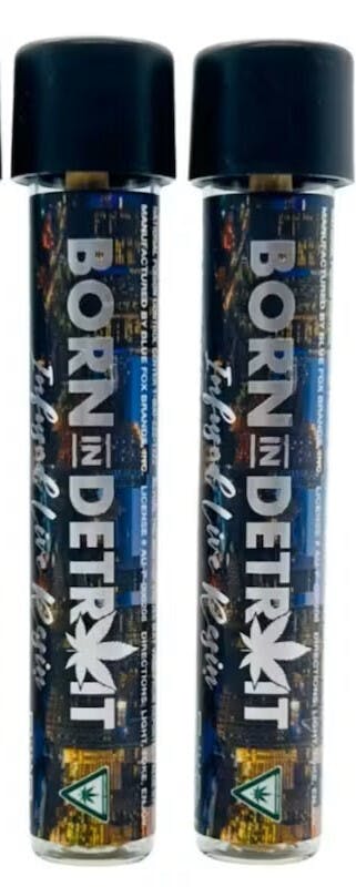 Photograph of product: Born In Detroit LR Infused Pre-Roll 1.2g Stardawg x MAC 1