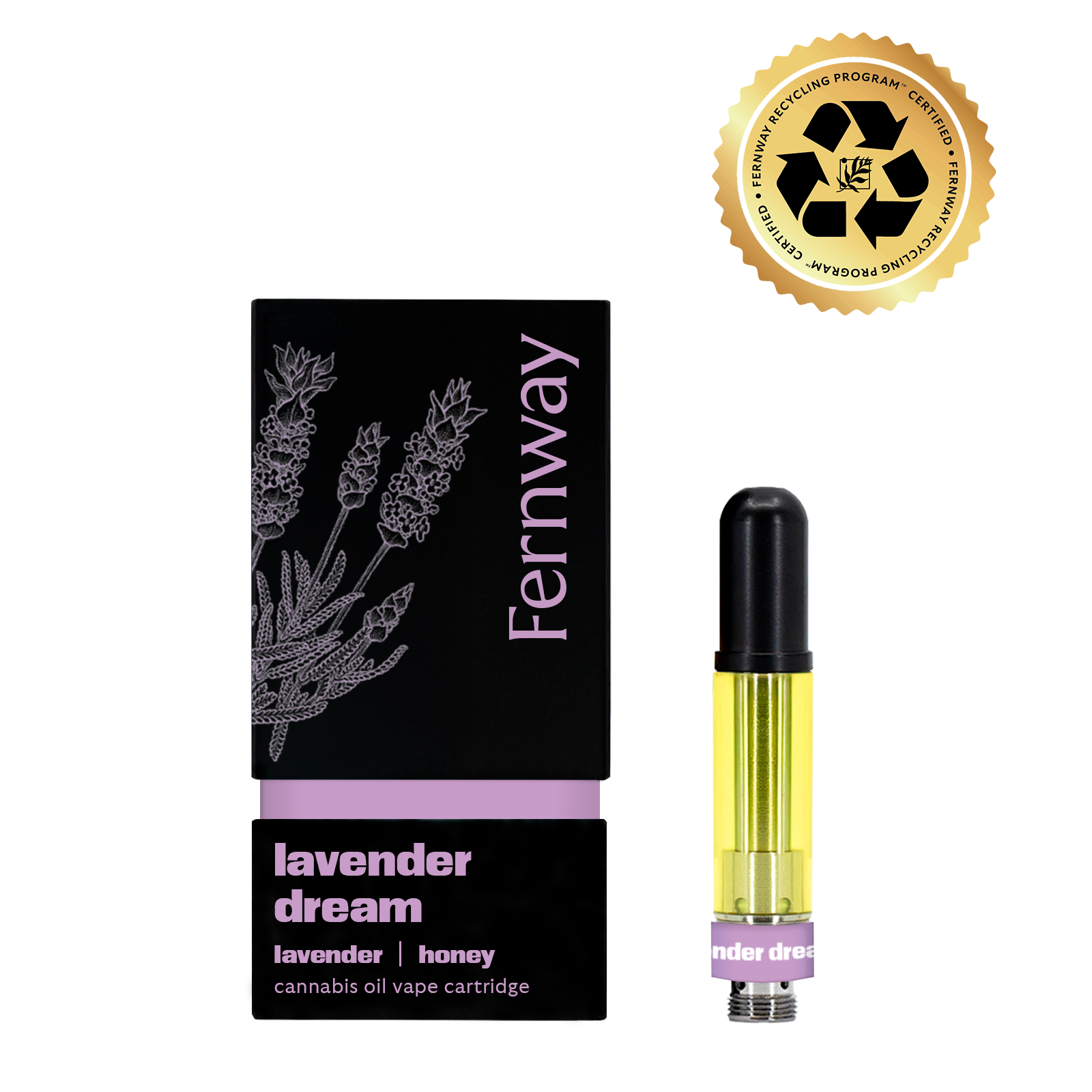 Photograph of product: Fernway Vape Cart 1g Distillate- Lavender Dream (I)