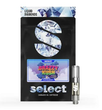 Photograph of product: Select Liquid Diamonds Brazzy Kush 0.5g Cartridge