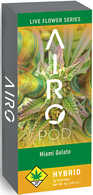 Photograph of product: Airo Miami Gelato (H) Live Flower Pod 1g