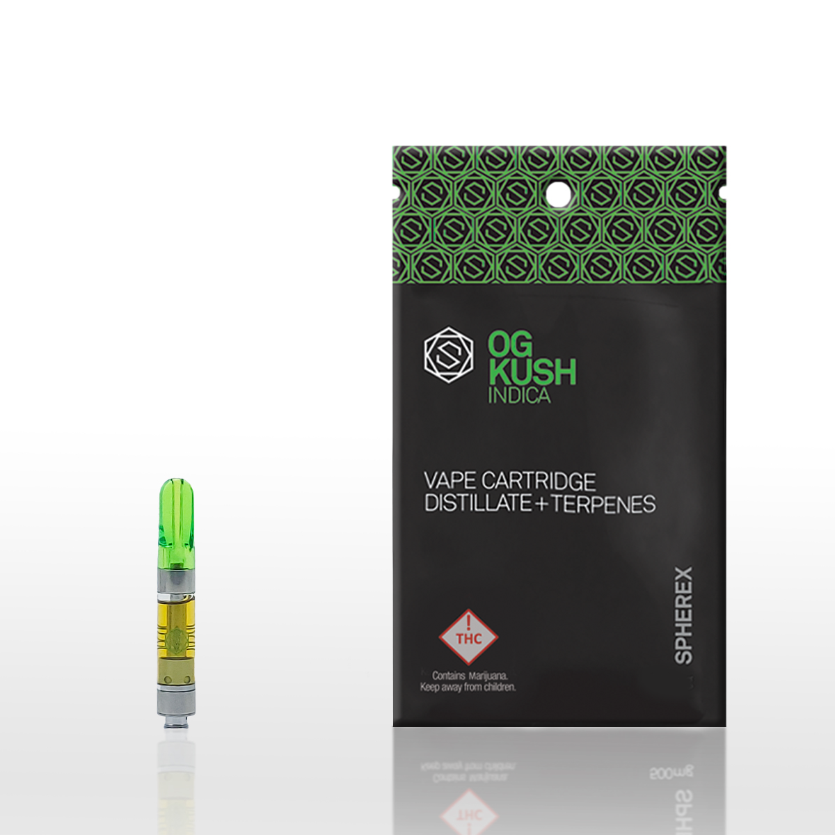 Photograph of product: Spherex Cartridge 1000mg: OG Kush