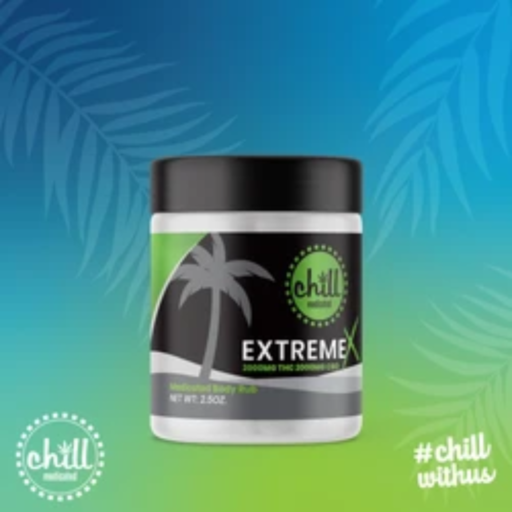Photograph of product: Chill Medicated | Extreme X Body Rub | 2000MG