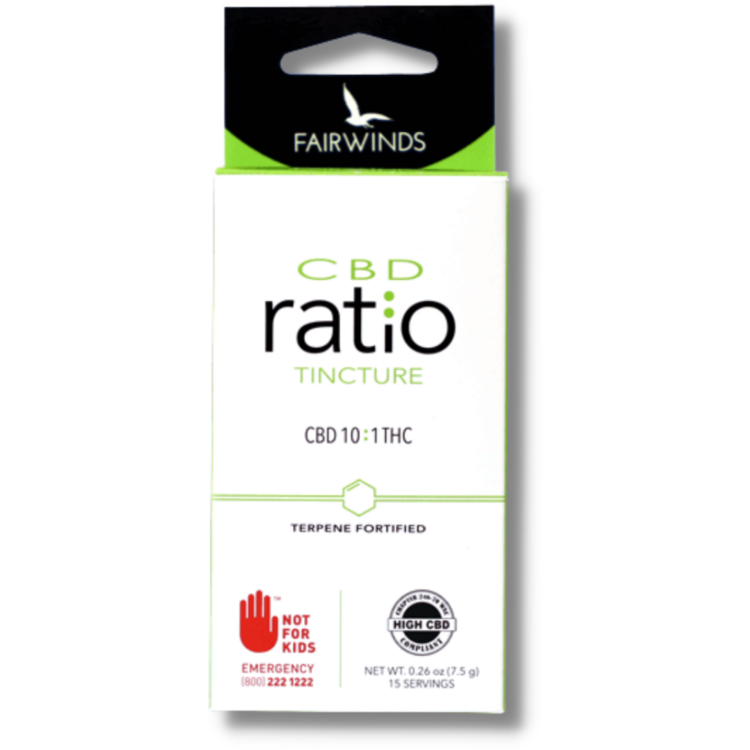 Photograph of product: Ratio 10:1 CBD Tincture 200mg Infused Tincture Liquid Edible .26oz (Fairwinds Manufacturing)