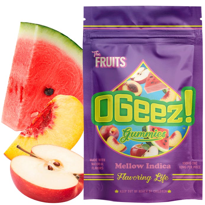 Photograph of product: OGEEZ Mellow Gummies 100mg - The Fruits (I)