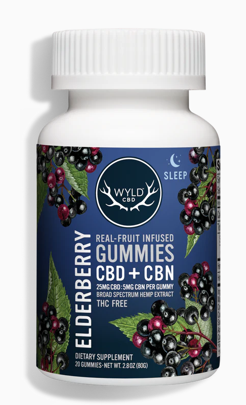 Photograph of product: Wyld Huckleberry 25mg CBD gummies