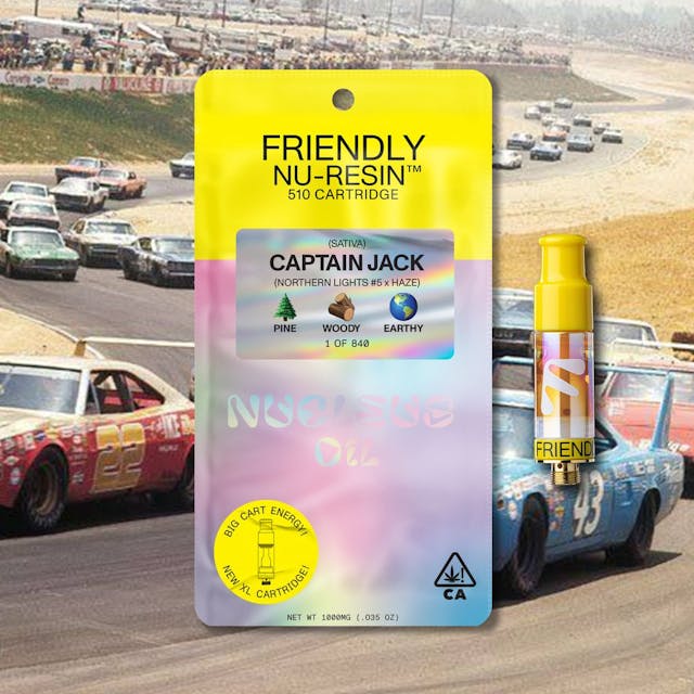 Photograph of product: Friendly - Captain Jack - Nucleus Cured Resin Cart - 1g - 