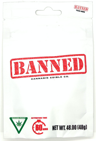 Photograph of product: BANNED CO Paradise Punch Gummies 4PK 200MG