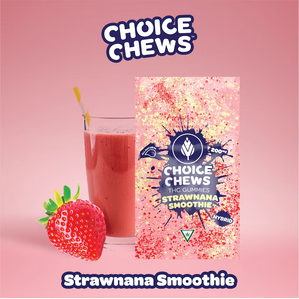 Photograph of Product: Strawnana Smoothie High Dose Gummies - 10 Pack
