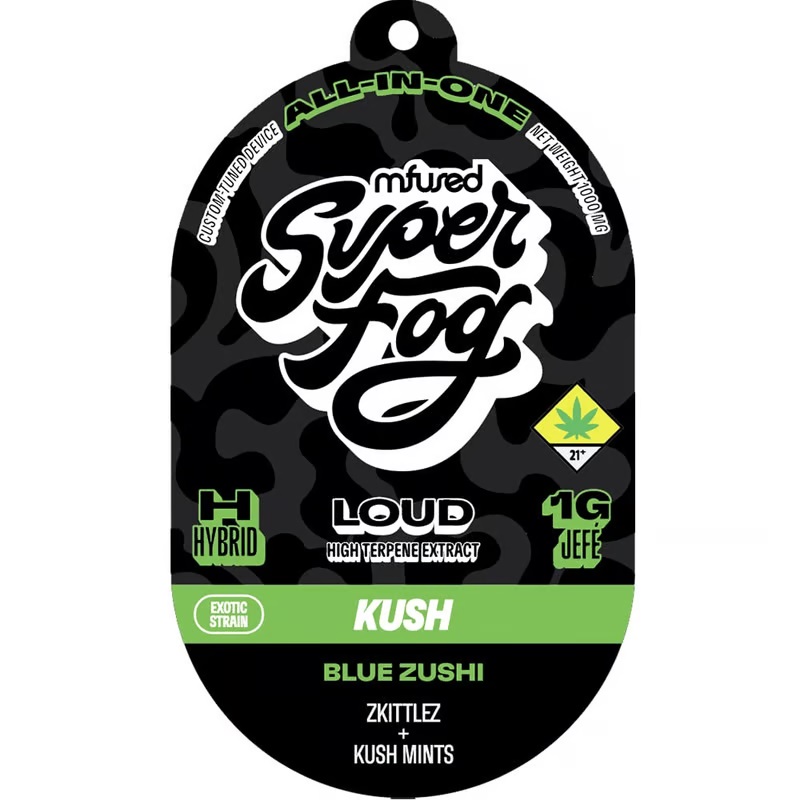 Photograph of product: Blue Zushi Loud High Terpene Extract Disposable Vape