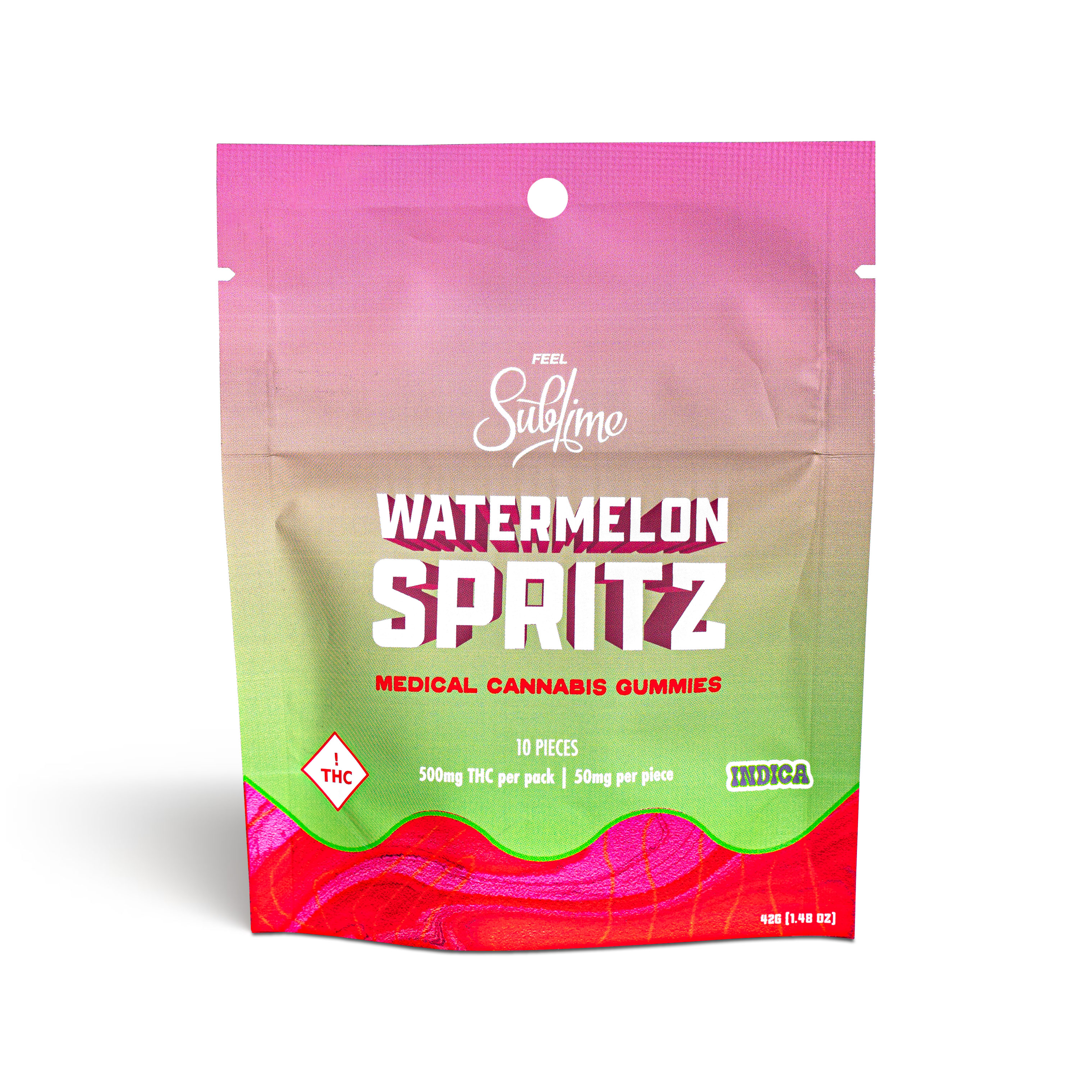 Photograph of product: Watermelon Spritz Gummies - 500mg (Medical)