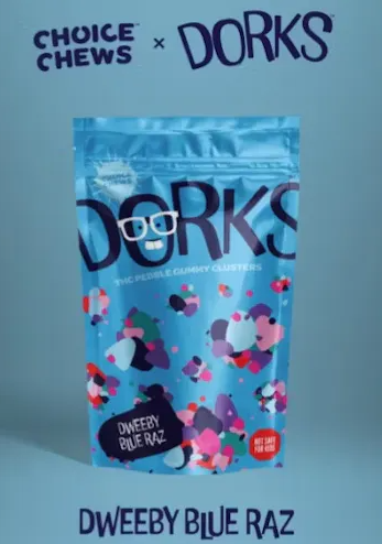 Photograph of product: Blue Raz Gummy Clusters 100mg