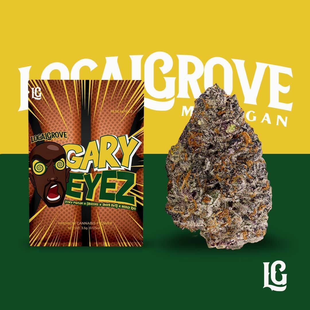 Photograph of product: Local Grove Prepackaged Flower | Gary Eyez - 3.5g