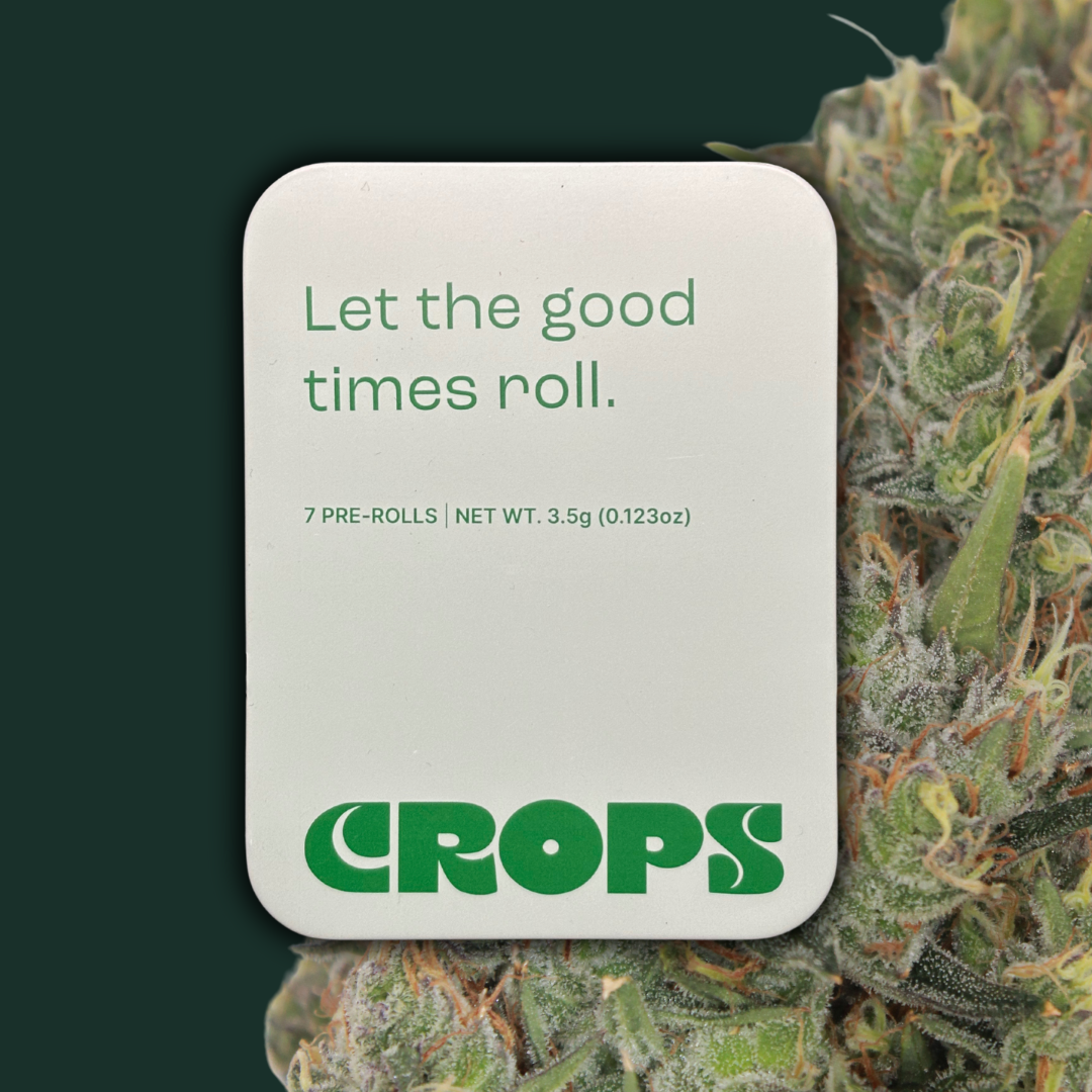 Photograph of product: Crops | Lime OG (S-H) Pre Rolls | 7 Pack (3.5g)